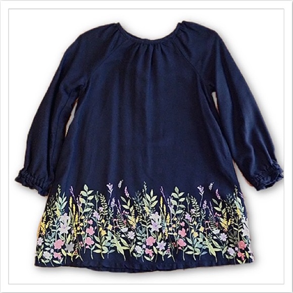 Old Navy Other - OLD NAVY Black Floral Long Sleeve Girls Dress NWT